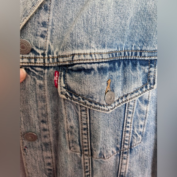 Levi’s Oversized Jean Jacket Sz. Small EUC Western Cowgirl - Picture 3 of 4